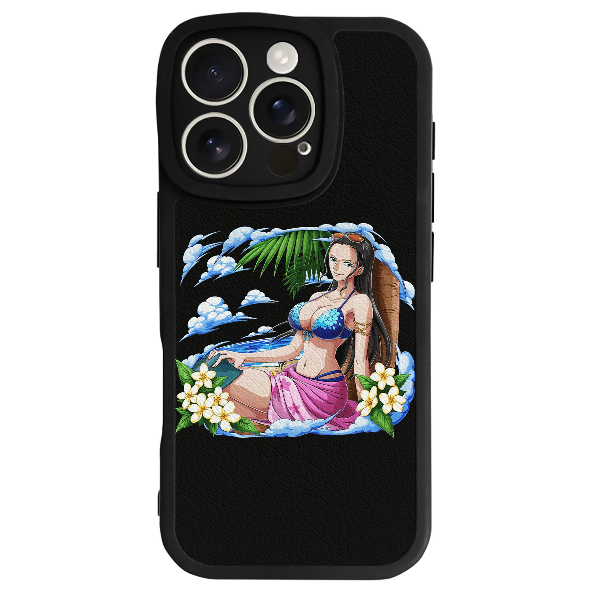 （画像用） ワンピース ニコ・ロビン ONE PIECE Nico Robin 【iPhone 16シリーズ対応】シリコンスマホケース（レザー調） 材質：シリコン